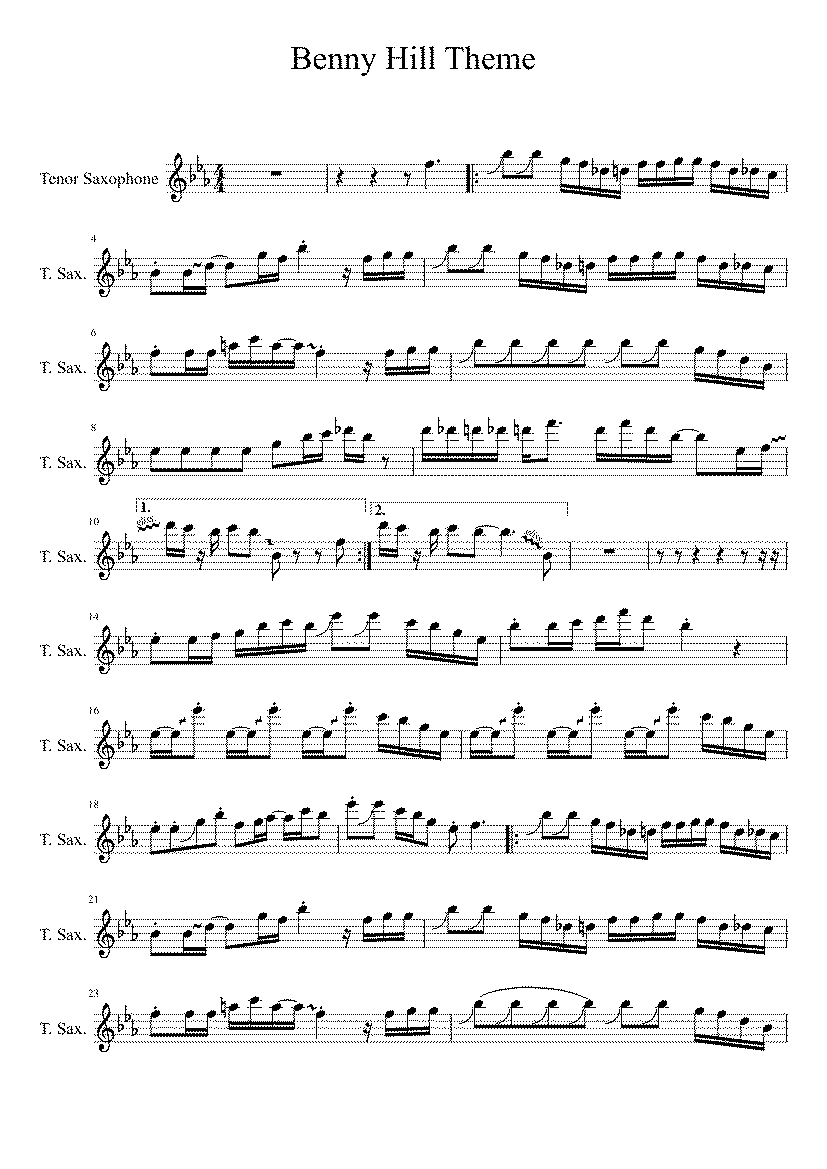 Partitura Yakety Sax