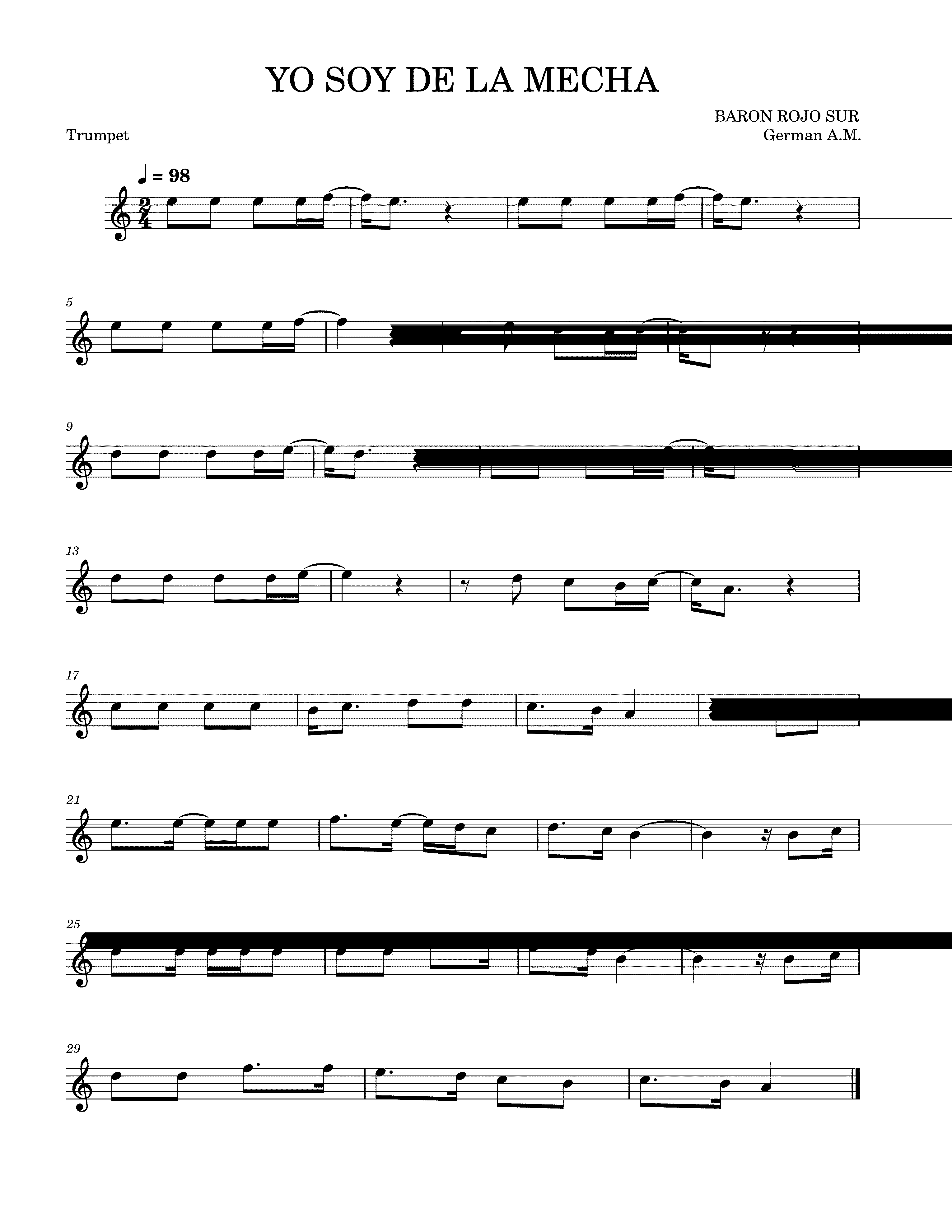 Partitura Yo Soy del Sur