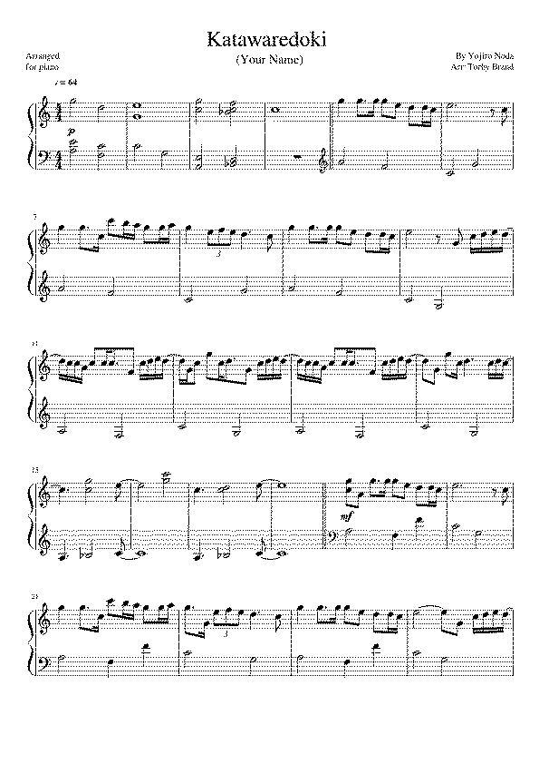 Partitura Your Name