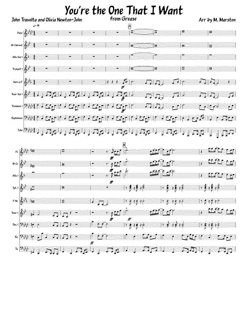 Partitura You're The One That I Want