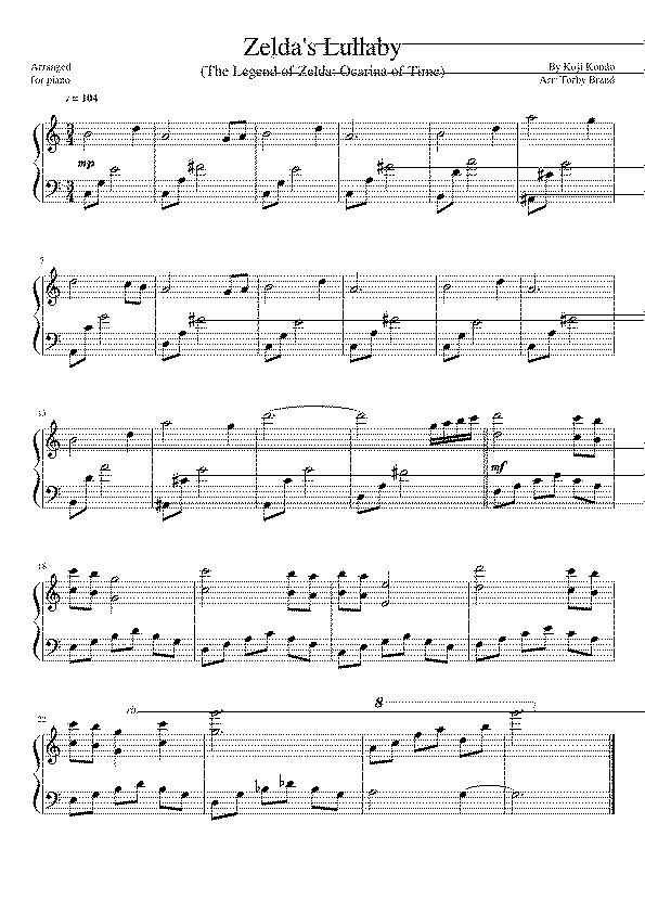Partitura Zelda Ocarina