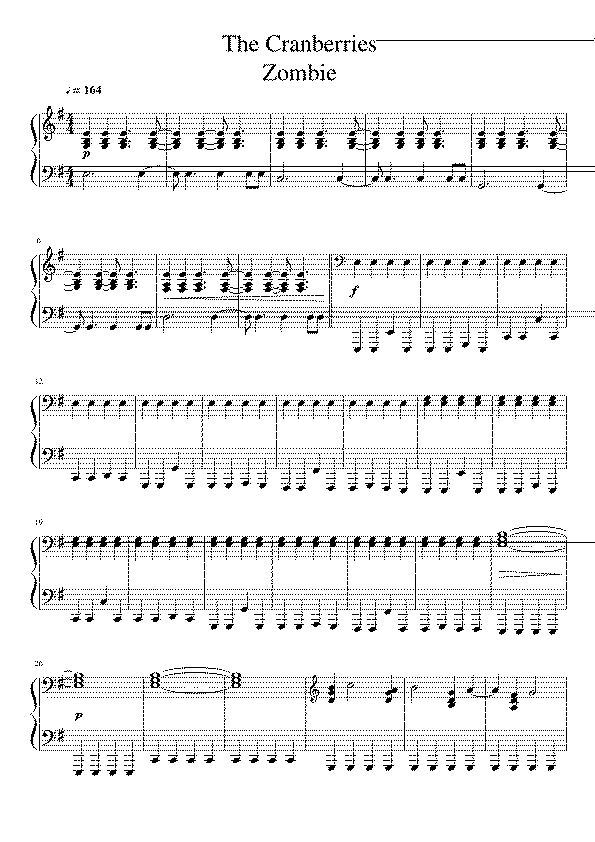 Partitura Zombie