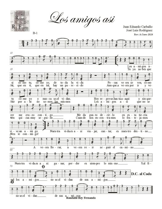 Partitura Los Amigos Asi